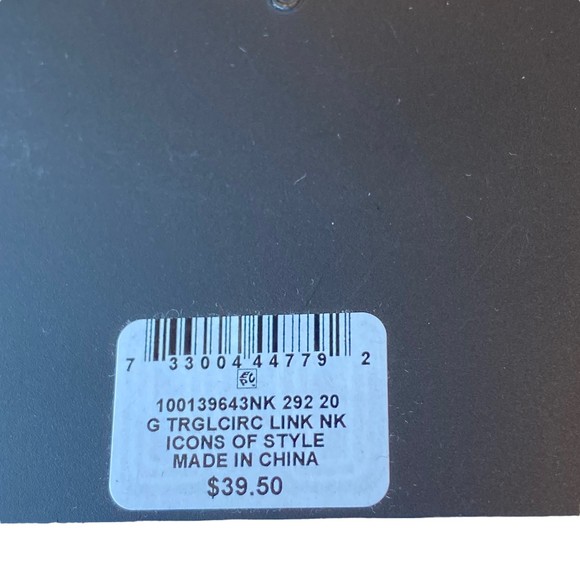 Zerina Akers for Bar III Two-Toned Geometric Link Necklace NWT - Picture 5 of 5